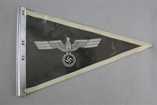 A Third Reich DDAC oval enamelled car badge